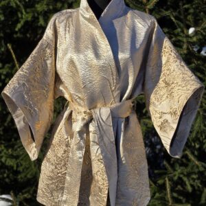 kimono d 14 "hõljuktaimed" kuldne/beež (pikem nurgaga käis)