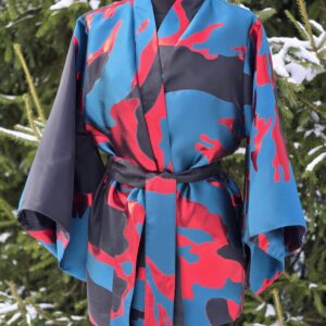 kimono d 4 "tulihobu" punane sinakasroheline