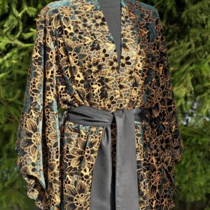 kimono/jakk d 4 "lux samet" roheline